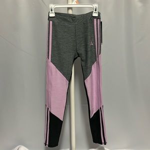 Adidas Big Girls Aeroready Colorblock Melange Tight, size S(7/8)
